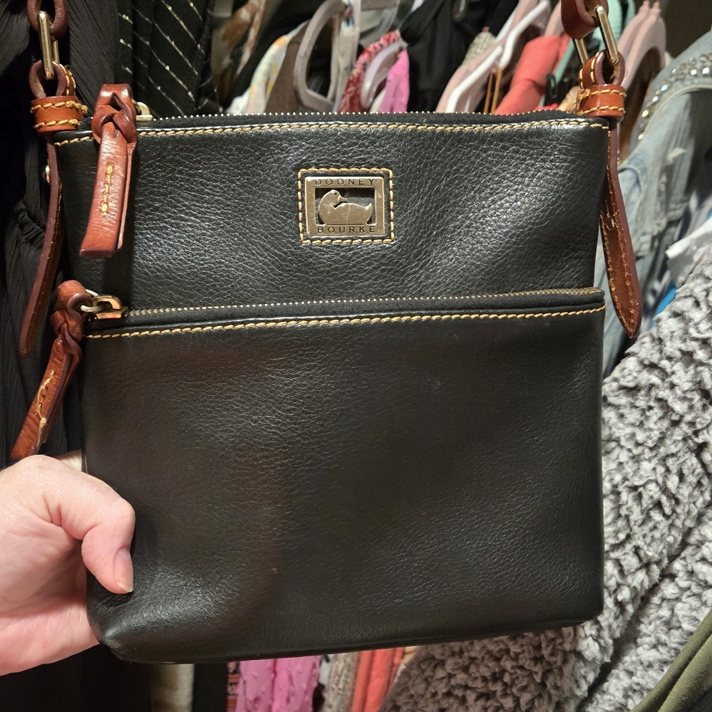 Dooney & Bourke Black Leather Crossbody Bag